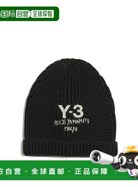 香港直邮Y-3 男士帽子 JX8308 AW2025 黑色针织帽