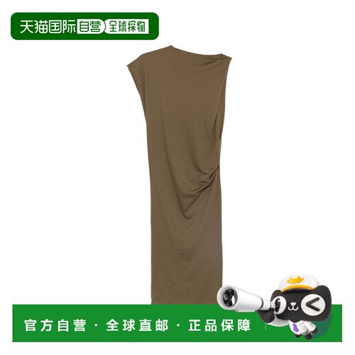 自营jacquemusAsymmetrical Brown Midi Dress - brown 美国奥莱