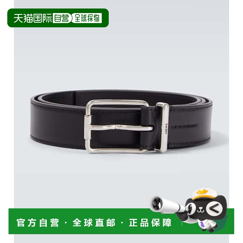 1h可退 香港直邮潮奢 LOEWE 罗意威 男士 皮带腰带 black黑色 舒