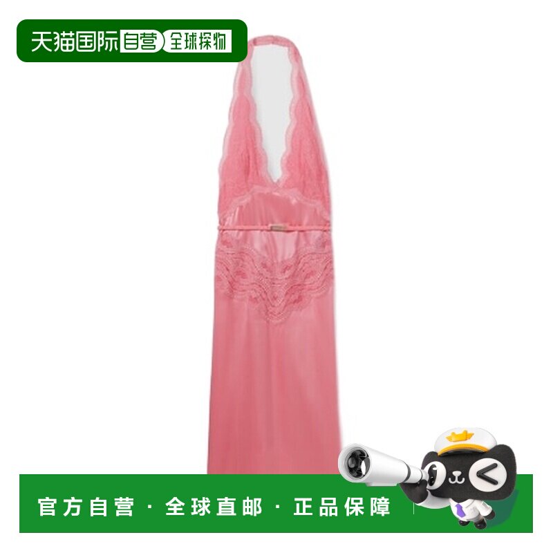 Gucci 丝缎连衣裙挂脖吊带长裙 839410XU【付后1h可退】性感