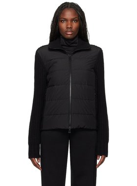 潮奢 Moncler 盟可睐 女士 黑色拼接羽绒夹克 J20939B00043M4281