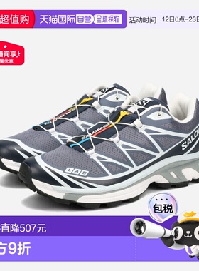 日本直邮SALOMON XT-6 男女士低帮运动鞋灰色/蓝夜/采石场灰色 (L