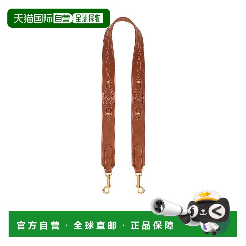 香港直邮Celine 徽标刺绣细包带 49S093AFT.