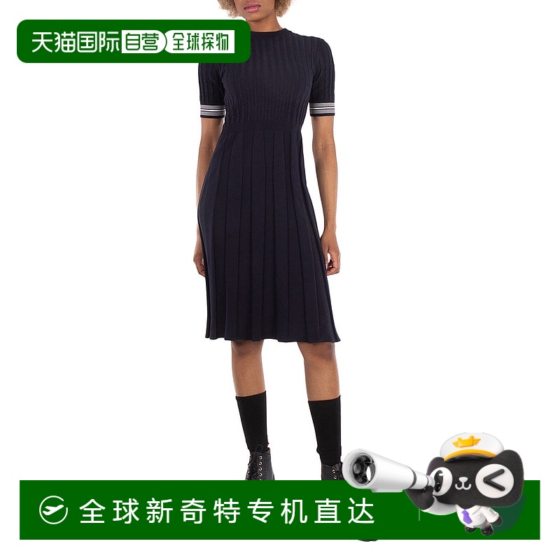 自营 Thom Browne女士棉质褶皱板球条纹连衣裙-多色 【美国奥莱】
