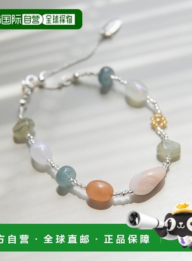 1h可退 日本直邮SMELLY 女士彩珠玻璃手链 天然石风格 夏季饰品