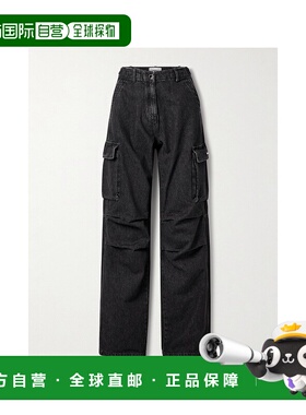 1h可退 香港直邮Coperni 女士 高腰阔腿工装牛仔裤 COPP40852WASH