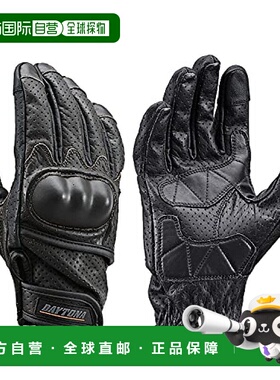 日本直邮DAYTONA 配件摩托车骑行用手套M码触屏四季真皮黑色透气