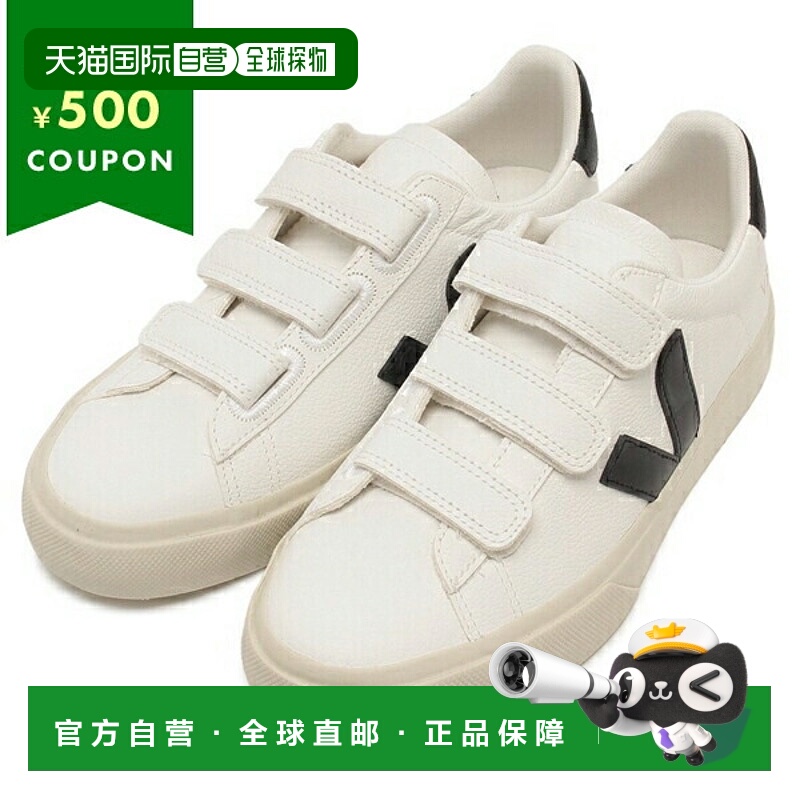 日本直邮Veja 运动鞋 Recife 徽标白黑色男士女士中性 VEJA RC050