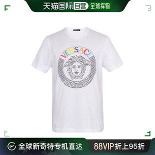 男士 白色印花棉质短袖 T恤 A001 香港直邮VERSACE A81973 A224589