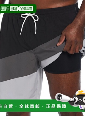 自营Nike Color Surge Swim Trunks Mens  Black Colorblocked 9