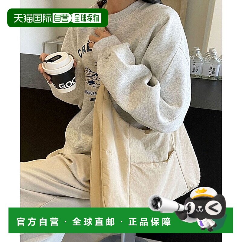 日本直邮florge 轻便可收纳A4的圆形尼龙肩背包 FL8218AW009324