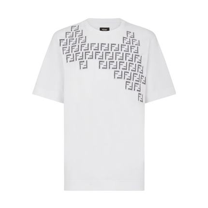FENDI 圆领短袖徽标T恤 Men crov