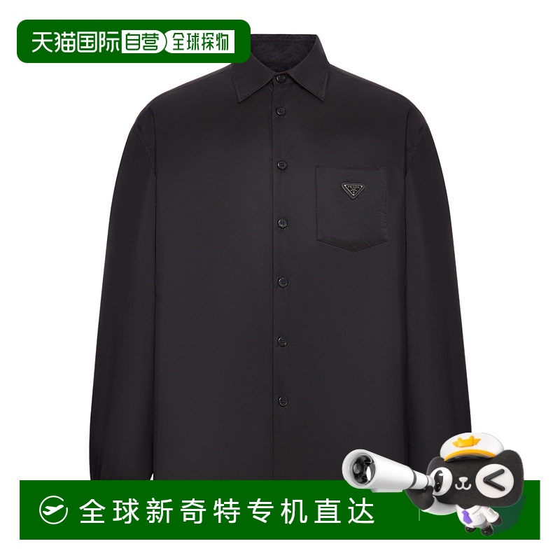 1h可退 香港直邮PRADA 男士衬衫 SC823M1WQ9SOOOF0002 AW2025 黑