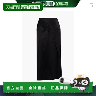 【美国直邮】VINCE 流苏缎面中长裙 女士精品半身裙 修身时尚优雅