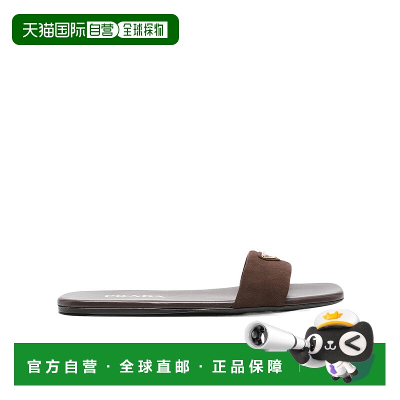 香港直邮Prada 方头拖鞋 1XX355008FD005普拉达女鞋单鞋