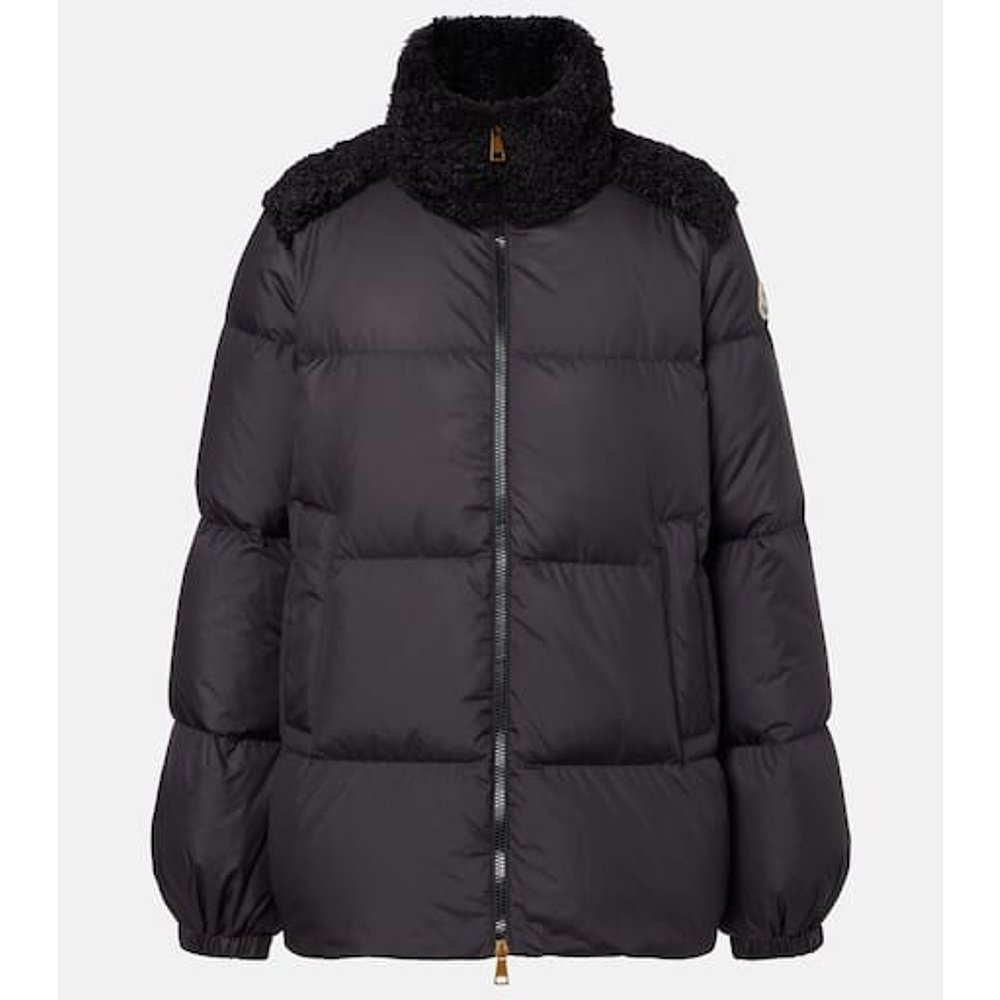潮奢 Moncler 盟可睐 女士 Esnaie fleece-trimmed 羽绒夹克