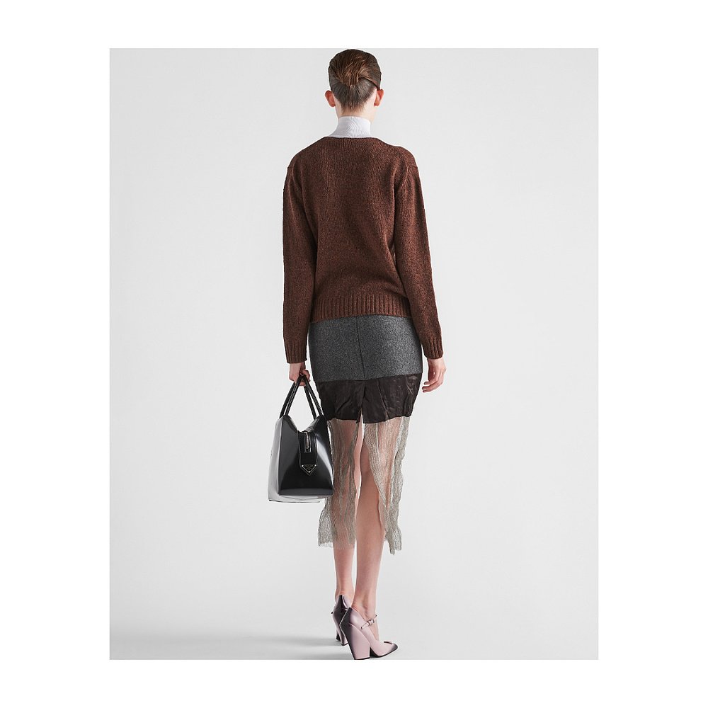 PRADA 女士半身裙 P169U117US222F0Y06 AW2022 黑色