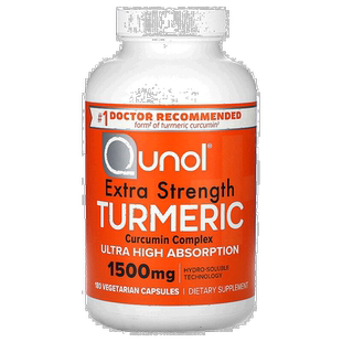 香港直发Qunol特强型姜黄素食胶囊磷脂关节健康纤维素护眼180粒