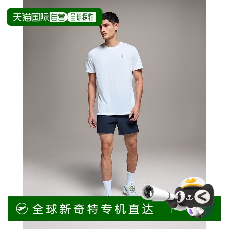 欧洲直邮On昂跑 Core系列男士原色白再生聚酯纤维logo印花短袖T恤