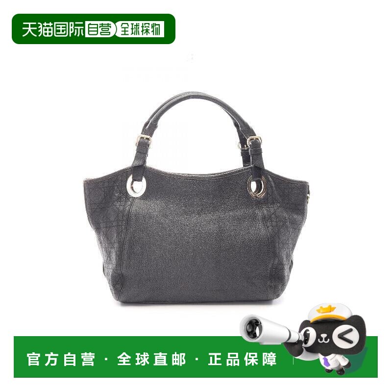 日本直邮中古Dior迪奥女包B级9新Canage牛皮托特包黑色