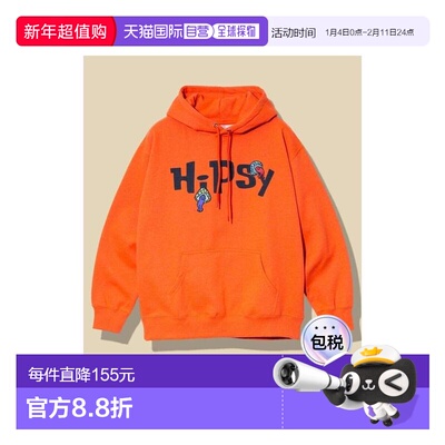 日本直邮日潮 go slow caravan环保铅棉内里抓绒印花刺绣连帽衫男