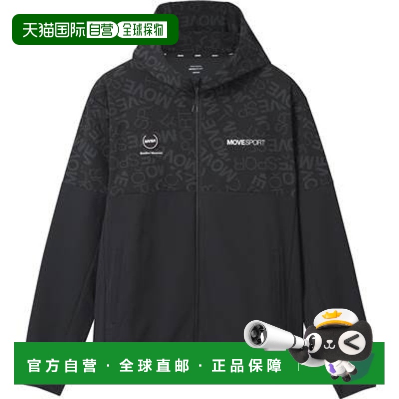 日本直邮DESCENTE 背部徽标全拉链连帽衫 DMMXJF21-BKBK