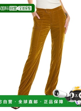 自营 STAUD Tosca 裤子 - 黄色 美国奥莱直发休闲裤直筒裤喇叭裤