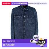 香港直邮潮奢 牛仔布衬衫 BOSS 1h可退 波士 男士 blue蓝色 舒适