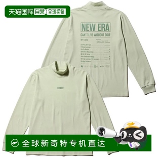 14326422 日本直邮New Era 高尔夫高领长袖 高性能T恤铆钉橄榄色