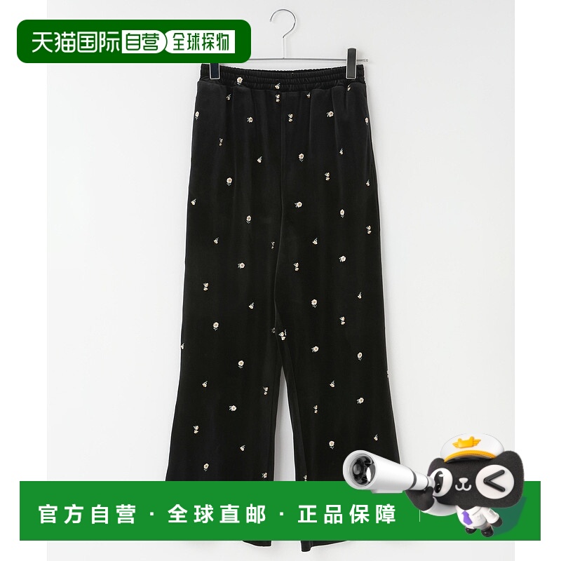 1h可退 日本直邮LOWRYS FARM 女装 舒适垂感 针织阔腿裤 刺绣设计