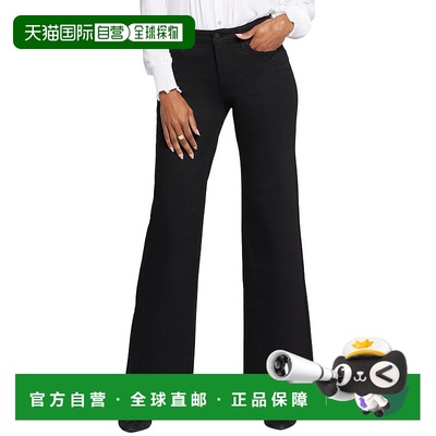 自营NYDJ Teresa Black Rinse Wide Leg Jean - black 美国奥莱直