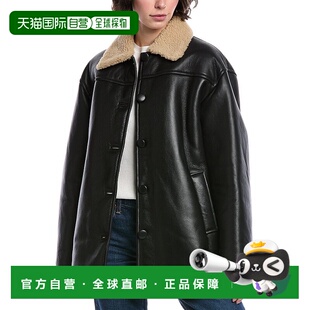 黑色 bone布骨杰克逊羊毛夹克 美国奥莱直发皮夹克 自营rag