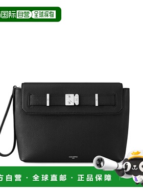 自营欧洲直邮LV路易威登 Georges男士黑色皮革拉链开合手拿包