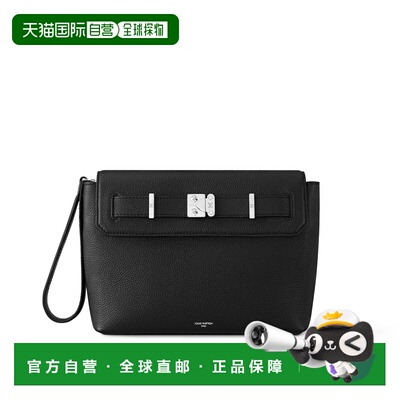 自营欧洲直邮LV路易威登 Georges男士黑色皮革拉链开合手拿包