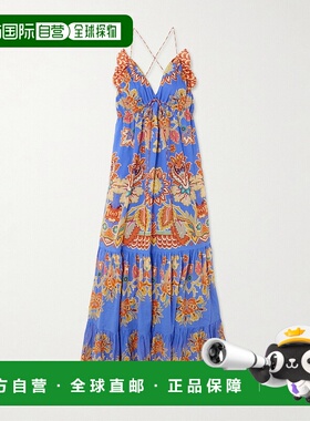 1h可退 香港直邮Etro 艾特罗 女士 印花薄纱长款连衣裙 WRHA04029