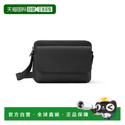 自营1h可退 欧洲直邮LV路易威登 Boarding男士黑色小牛皮拉链开合