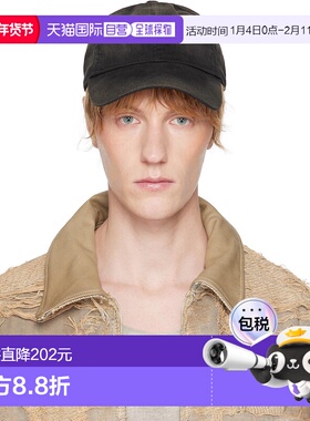 1h可退 香港直邮Diesel 迪赛 男士 黑色 C-Run-Wash 棒球帽 A1136