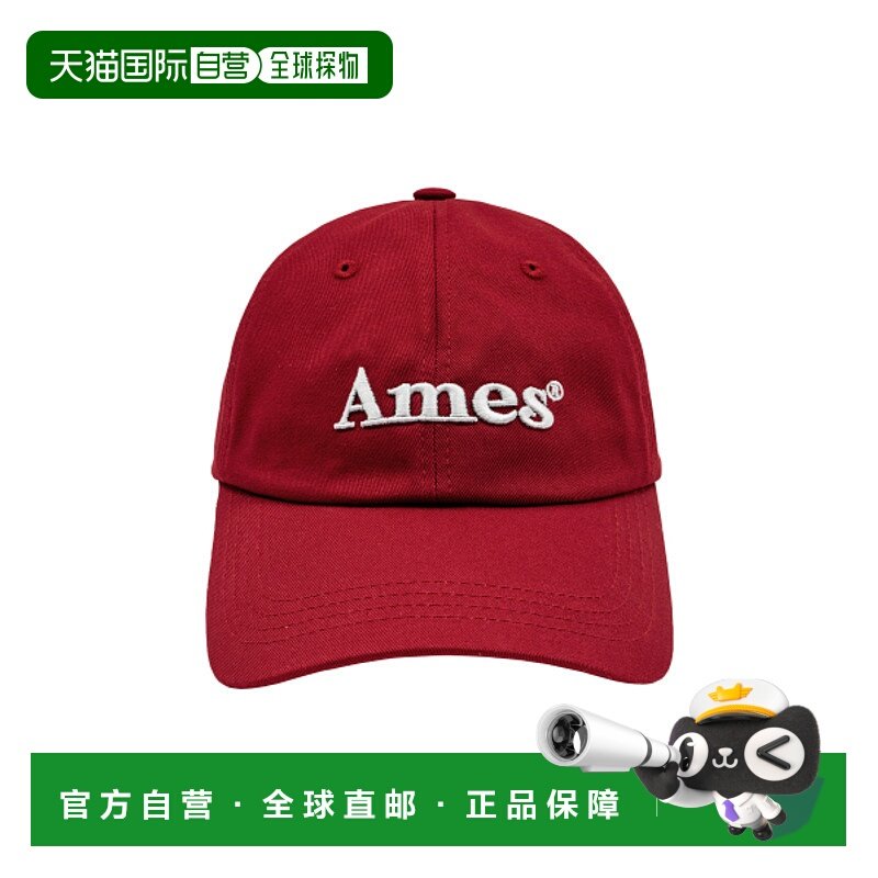 韩国直邮Ames Worldwide 女士帽子BASIC LOGO BALL CAP BURGUNDY A