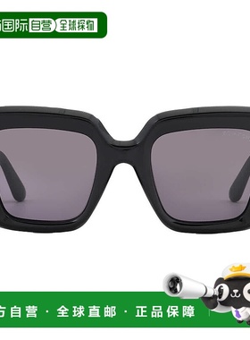 自营Tom Ford Esme Smoke Square Ladies Sunglasses FT1157 01A