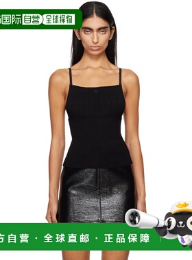 1h可退 香港直邮潮奢 Courreges 女士 黑色吊带背心 324MTO340FI0