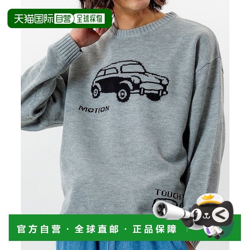 日本直邮FREAK'S STORE CAR CRUX 宽松版型提花圆领针织衫 25AW