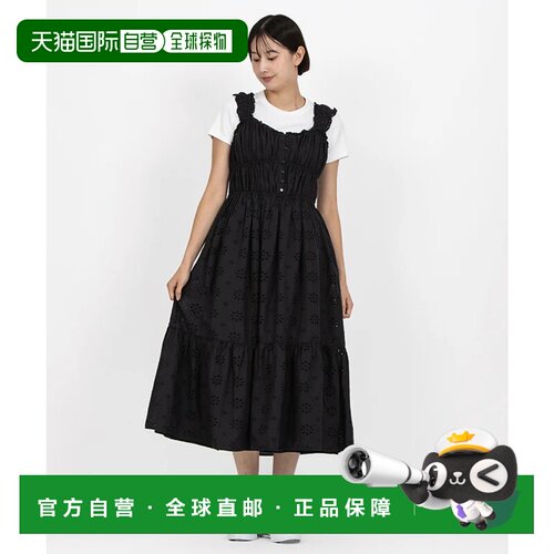 日本直邮Levi's AMAYA TIERED MAXI DRESS 黑色 连衣裙