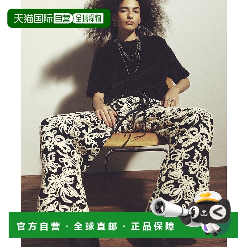 1h可退 日本直邮mag.by c 女装 全棉刺绣网纱裤 半透明宽松休闲裤