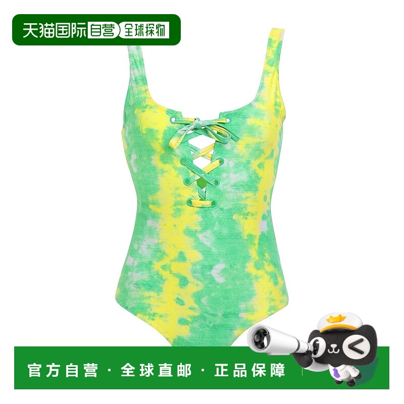 香港直邮GANNI 甘尼 女士 One-piece 泳衣 green绿色 舒适时尚