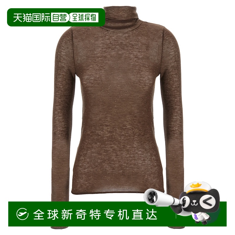 1h可退 香港直邮PINKO 女士针织毛衣 105821A2PML73 AW2025 棕色