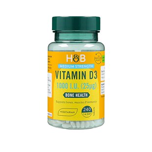 欧洲直邮英国HB荷柏瑞维生素D3骨骼健康补钙抵抗力支持1000iu