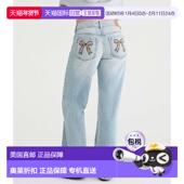 Baggy Low 自营Aeropostale Leopard Rise Leg Jean Wide Bow