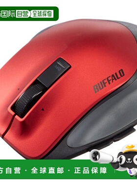 【日本直邮】Buffalo Premium Fit蓝牙鼠标BlueLed传感器M尺寸红