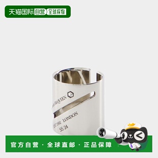 1h可退 香港直邮mcqueen 亚历山大 麦昆 男士 IDENTITY 标签戒指