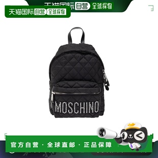 1h可退 香港直邮Moschino 莫斯奇诺 女士 徽标缀饰双肩包 B760382